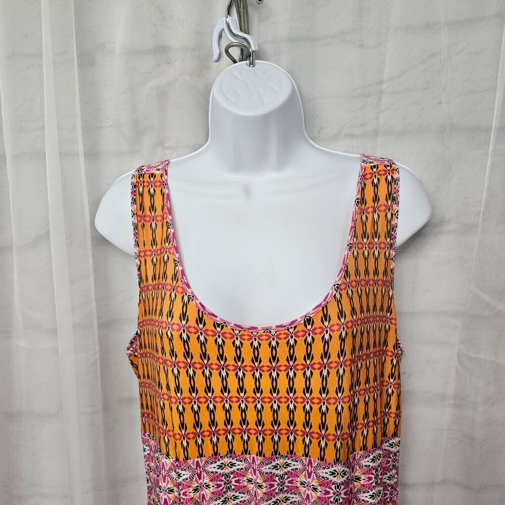 Grisbi Dress Maxi Pink Orange Boho Festival Hippie L - Picture 3 of 13